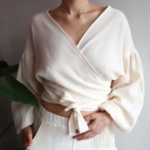 Gauze Wrap Top